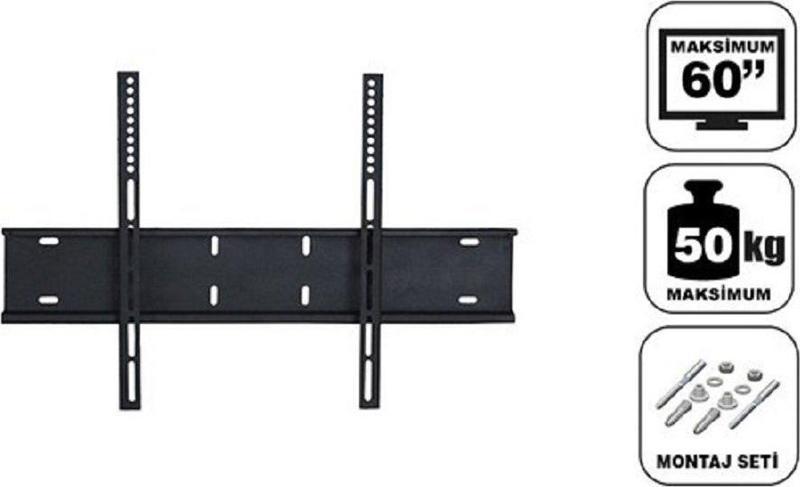 40''- 65'' 165 Ekran Sabit Tv Askı Aparatı Tüm Tv 'ler İçin - Su Terazili