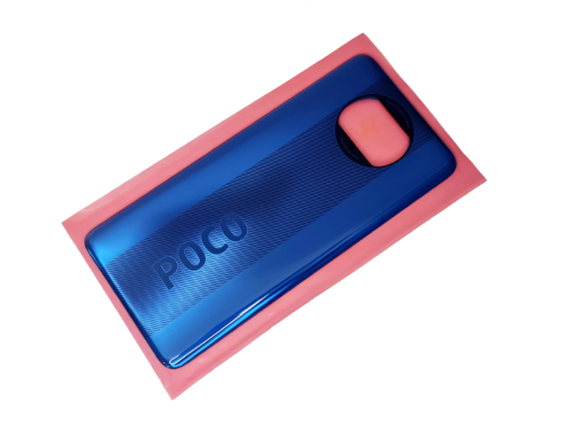 Tkgz Tkgz Xiaomi Poco X3 / Poco X3 NFC Arka Kapak Batarya Pil Kapağı + PİL (CAM) MAVİ