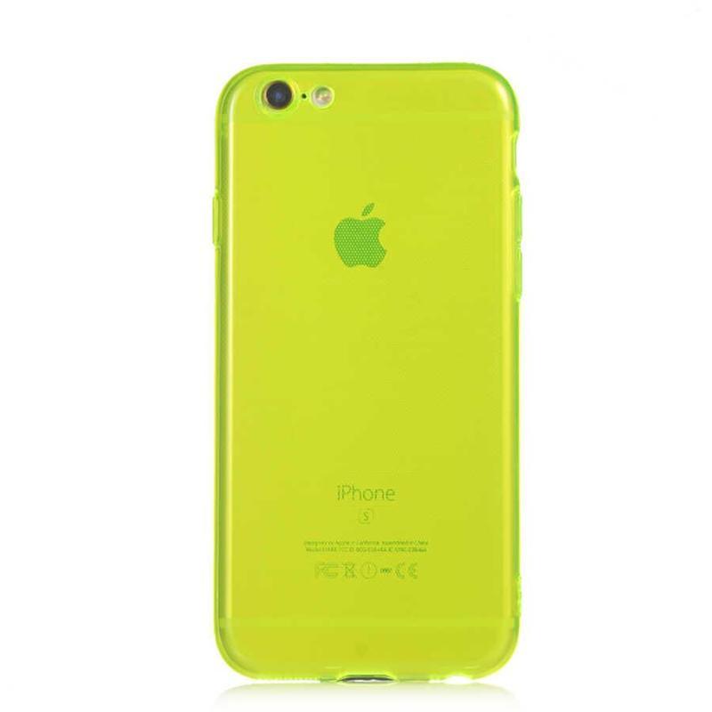 Kılıfmania Apple iPhone 6 Kapak Kamera Korumalı Neon Renkli Silikon Kılıf - Neon Sarı