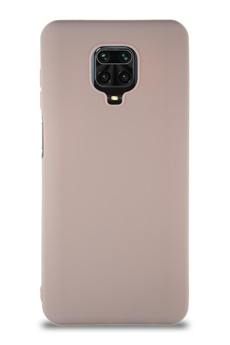KZY İletişim Xiaomi Redmi Note 9 Pro Kılıf Soft Premier Renkli Silikon Kapak - Pudra