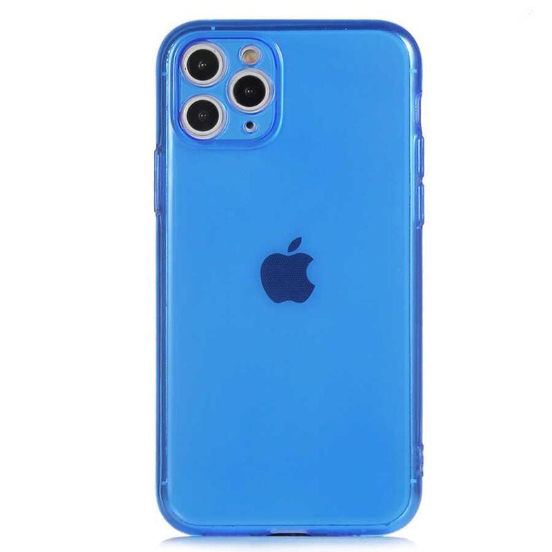 KZY İletişim Apple iPhone 11 Pro Kapak Kamera Korumalı Neon Renkli Silikon Kılıf - Neon Mavi