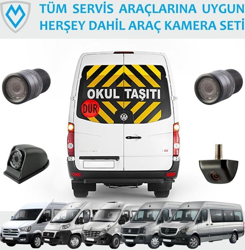 Okul Taşıt Servis Kamera Sistemi 4 Kamera Destekli