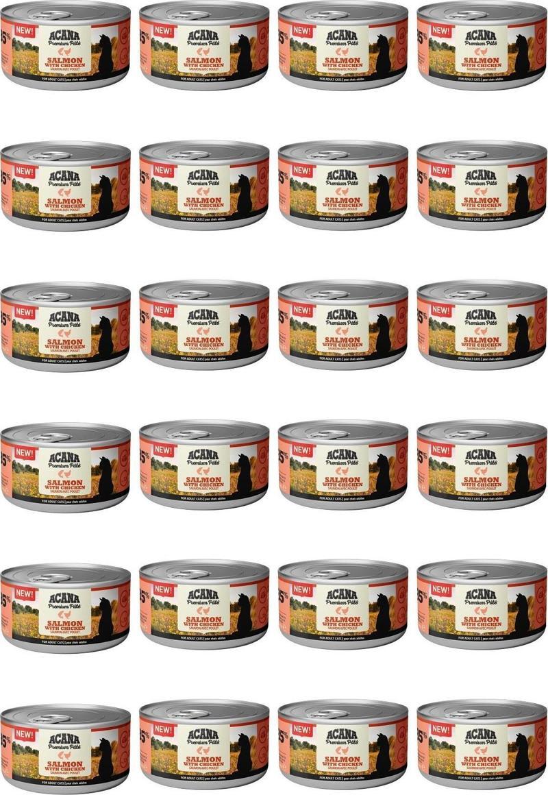 Premium Pate (Ezme) Somon Balıklı ve Tavuklu Kedi Konservesi 85 Gr x 24 Adet