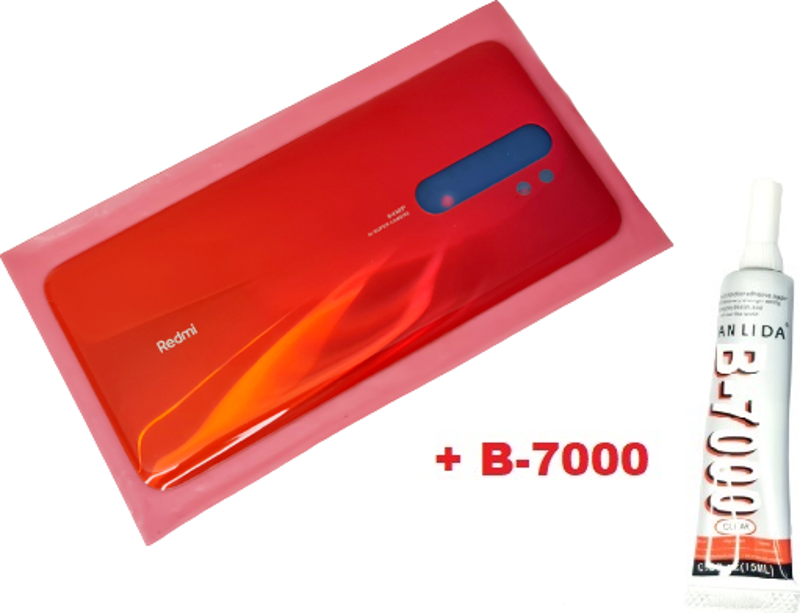 Xiaomi Redmi Note 8 PRO Arka Pil Batarya Kapağı (CAM+B-7000) KIRMIZI
