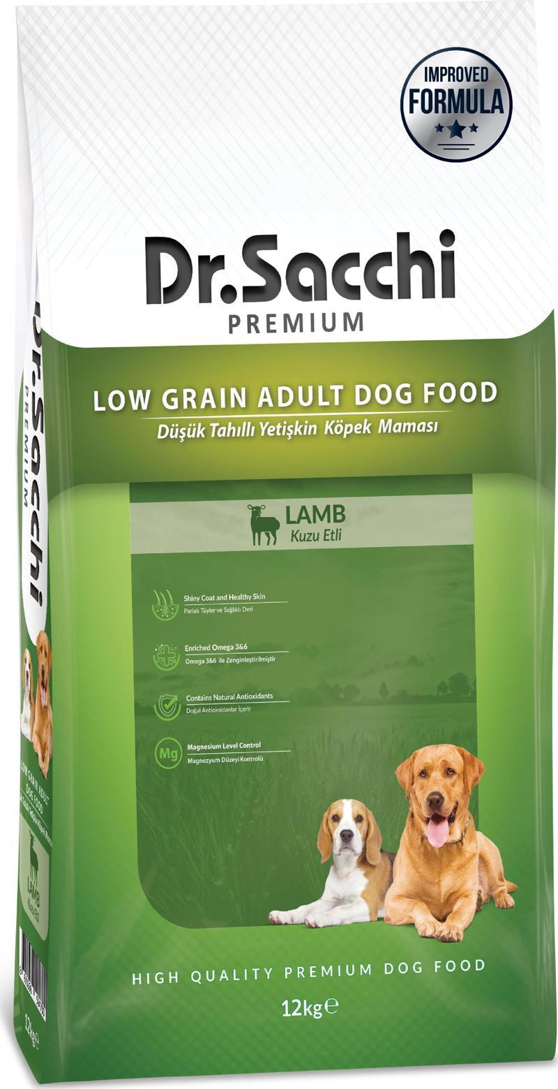 Premium Düşük Tahıllı Kuzu Etli Yetişkin Köpek Maması 12 Kg