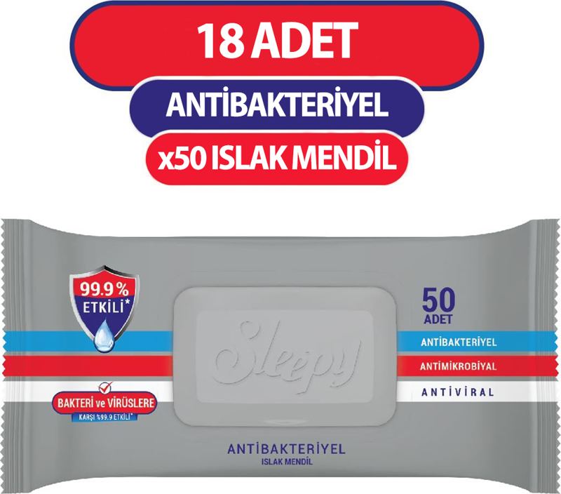 Antibakteriyel Islak Havlu Mendil 50x18 900 Yaprak