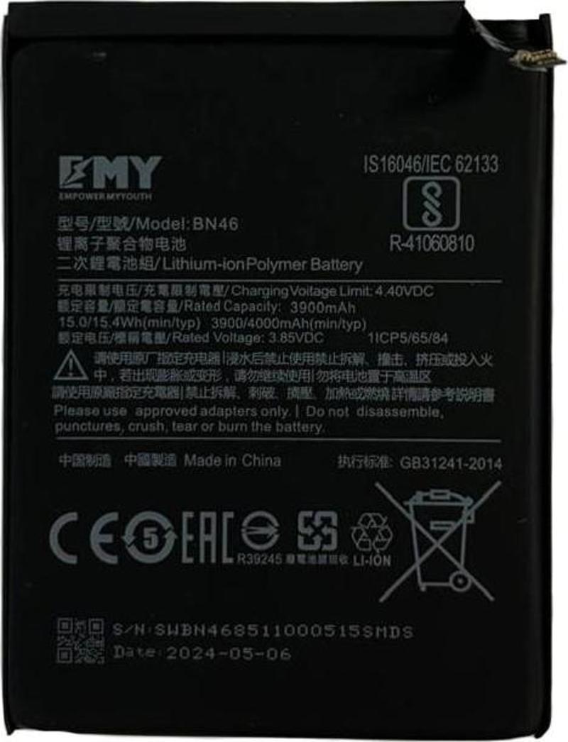 Xiaomi Redmi Note 8 Batarya 3900mAh BN46