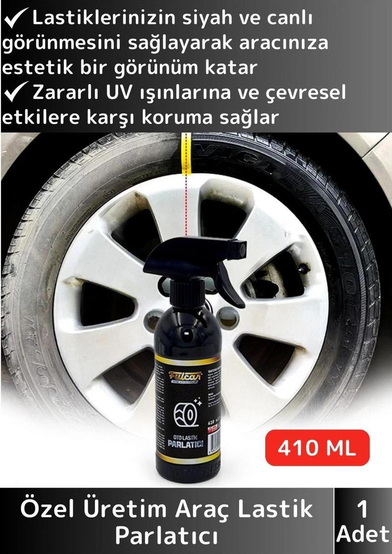 Özel Üretim UV Koruyucu Ekstra Canlı Görünüm Araba Otomobil Araç Lastik Parlatıcı Temizleyici 410 Ml