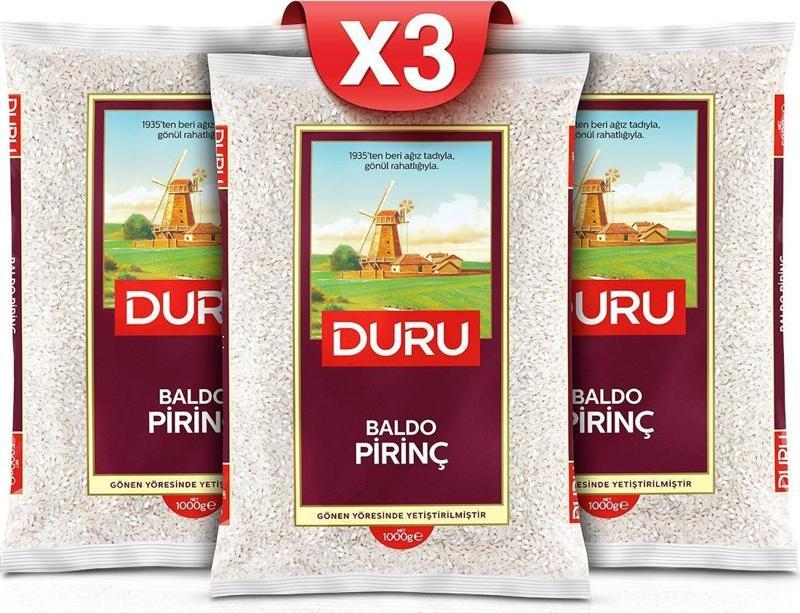 DURU BALDO PİRİNÇ 1 KG 3 ADET 