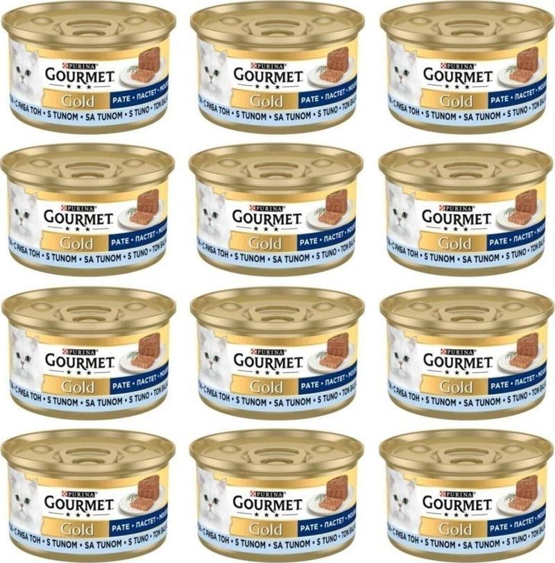 Purina Gourmet Gold Kıyılmış Ton Balıklı Konserve Yetişkin Kedi Maması 12 x 85 G