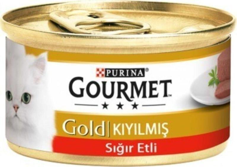 Purina Gourmet Gold Sığır Etli Yetişkin Kıyılmış Kedi Konserve 12 x 85 G