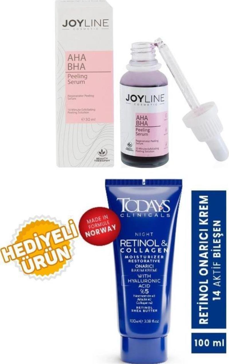 Joyline Kırmızı Peeling Serumu 30ml+Todays Onarıcı Krem 100Ml Hediyeli