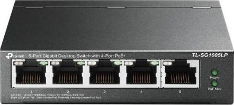 TL-SG1005LP 5 Port 4 Port Poe+ 10-100-1000 Mbps 1 Port Uplink Switch Çelik Kasa