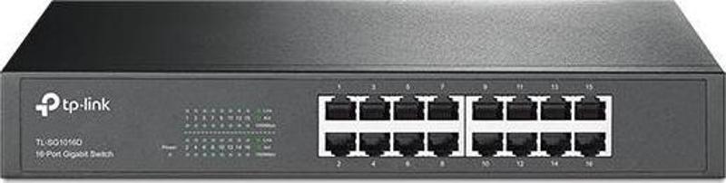 TL-SG1016D 16 Port 10-100-1000 Mbps Switch Çelik Kasa Rack Mount