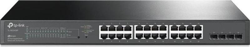 TL-SG2428P 24 Port 10-100-1000 Poe+ Switch 4 Port SFP Çelik Kasa Rack Mount