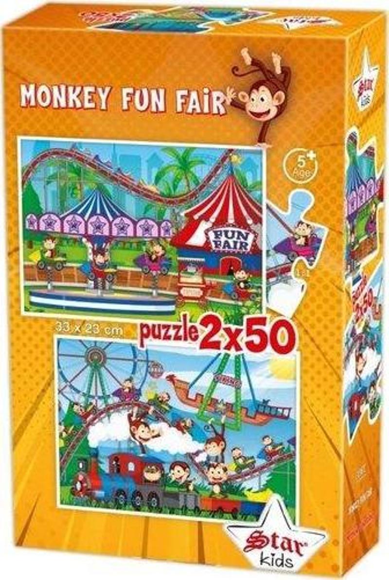 Maymun Lunaparkı, 2X50 Parça Puzzle