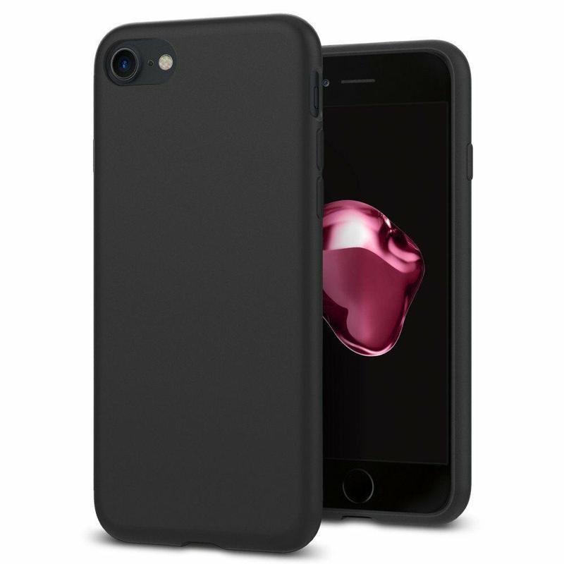 KZY İletişim Apple iPhone 8 Kapak Mat Siyah Silikon Lux Kılıf