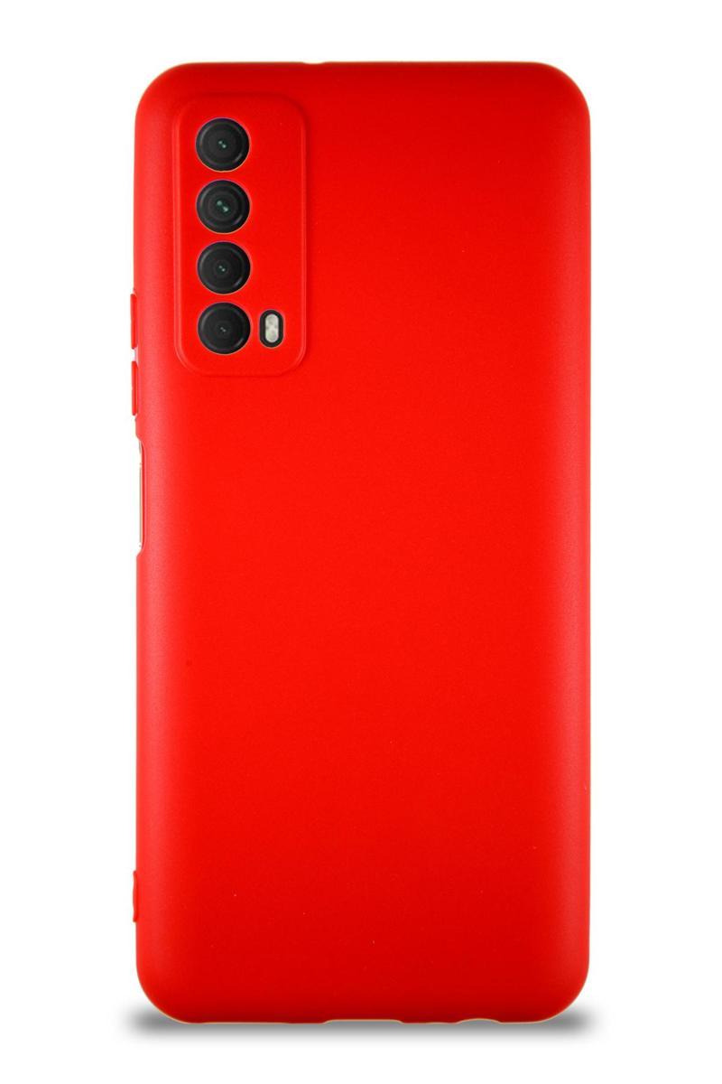 KZY İletişim Huawei Y7A Kılıf Soft Premier Renkli Silikon Kapak - Kırmızı