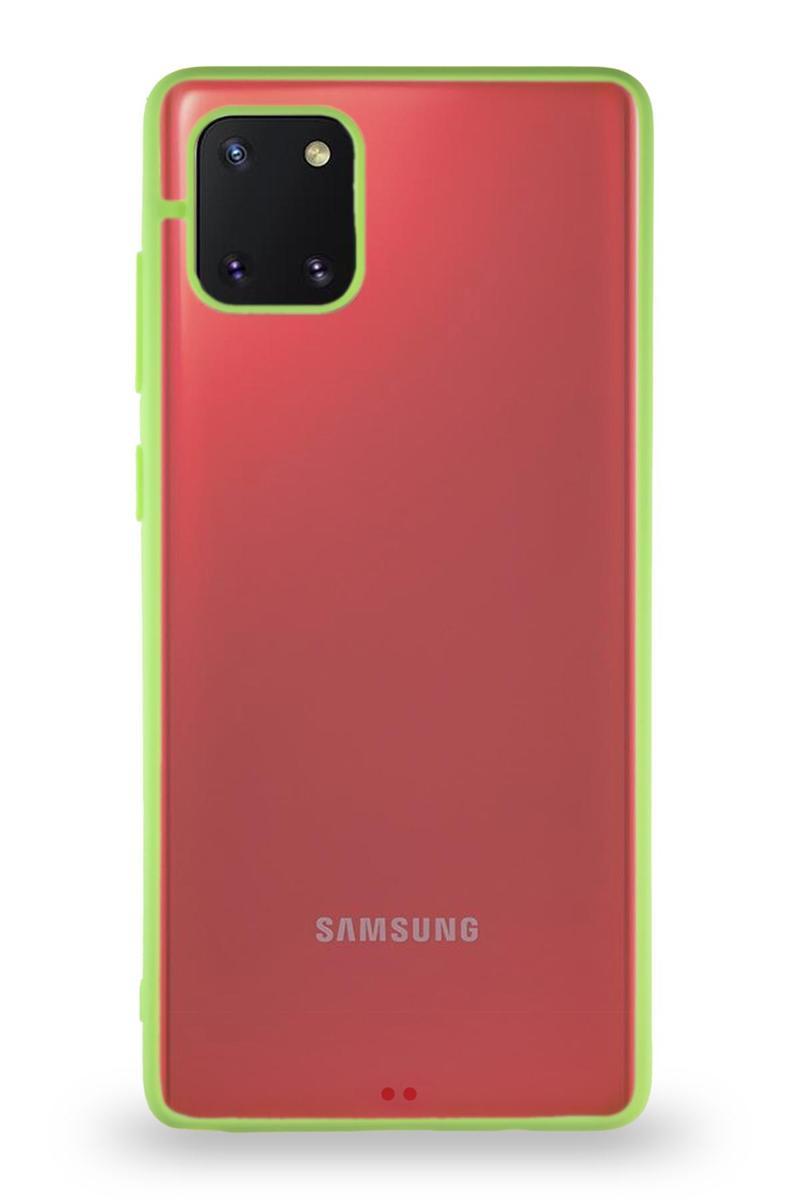 KZY İletişim Samsung Galaxy Note 10 Lite Kılıf Kamera Korumalı Ultra İnce Kapak - Açık Yeşil