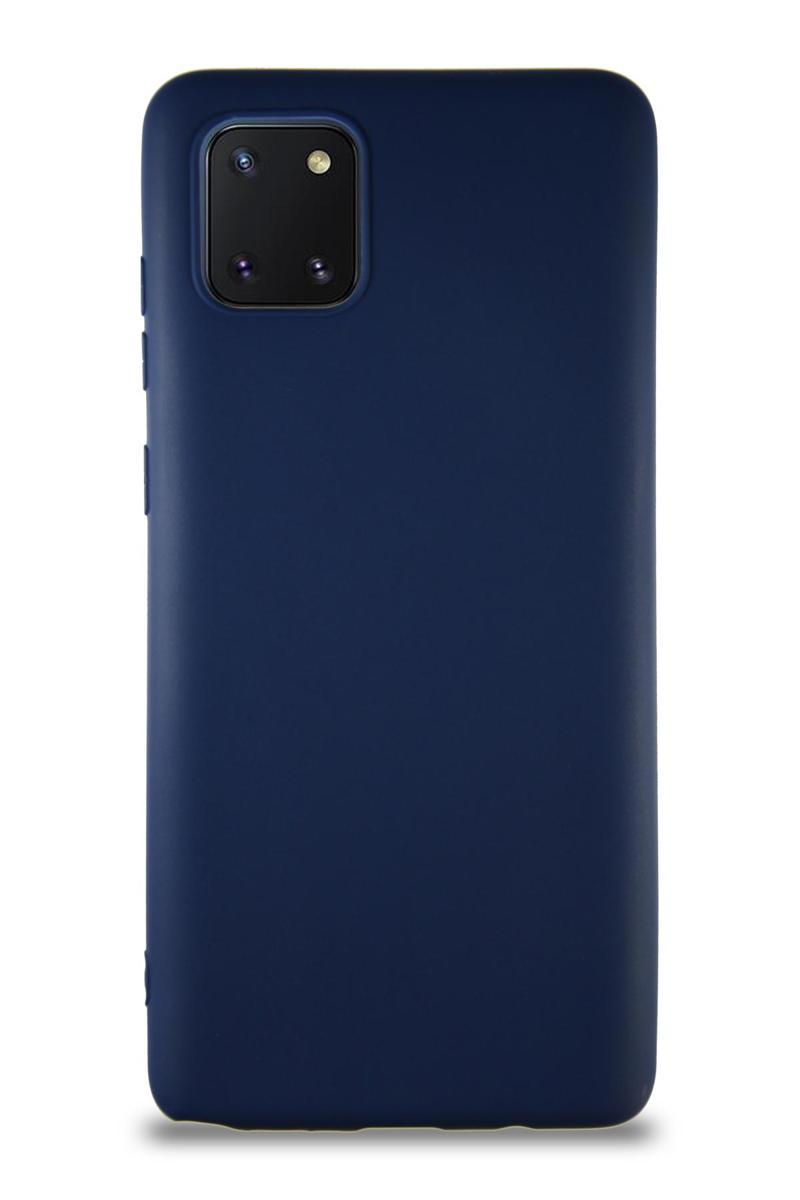 KZY İletişim Samsung Galaxy Note 10 Lite Kılıf Soft Premier Renkli Silikon Kapak - Lacivert