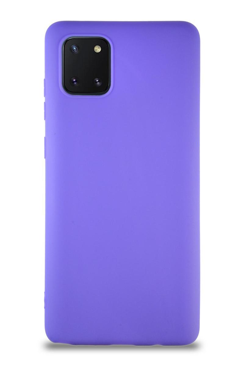 KZY İletişim Samsung Galaxy Note 10 Lite Kılıf Soft Premier Renkli Silikon Kapak - Mor