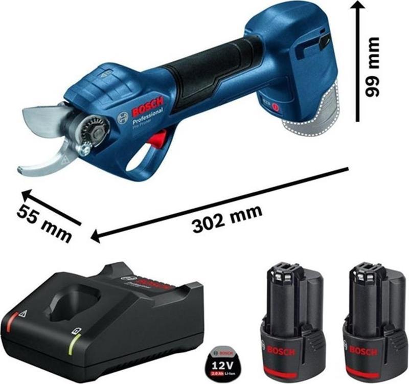 PRO PRUNER 12 V 2 AH ÇİFT AKÜLÜ DAL BUDAMA MAKASI