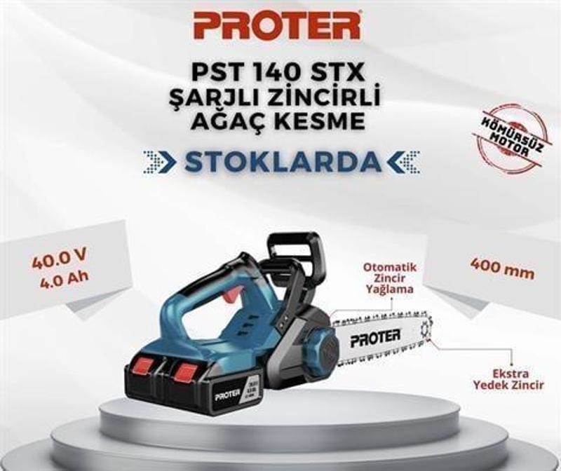 PST 140 STX ŞARJLI ZİNCİRLİ AĞAÇ KESME