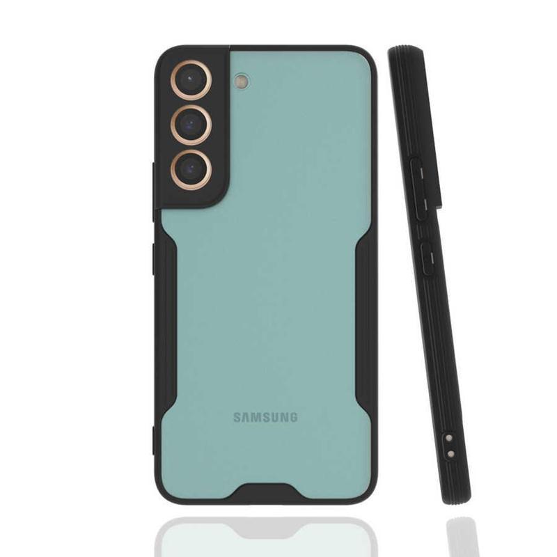 Kılıfmania Samsung Galaxy S22 Plus Kılıf Kamera Korumalı Colorful Kapak - Siyah