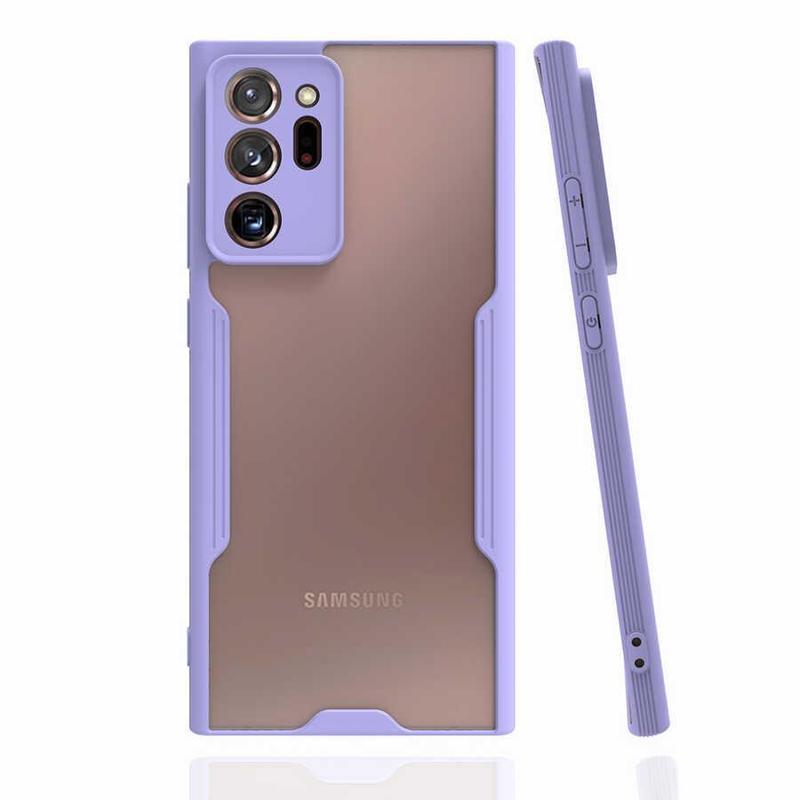 KZY İletişim Samsung Galaxy Note 20 Ultra Kılıf Kamera Korumalı Colorful Kapak - Lila