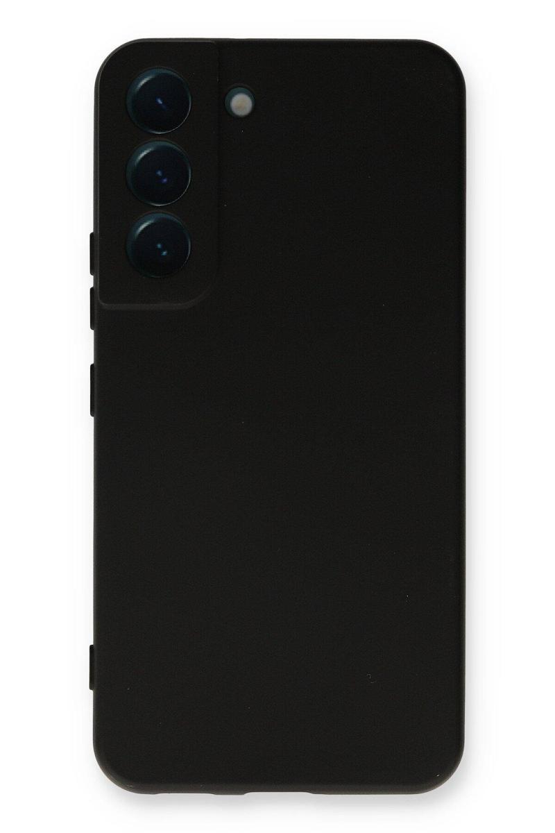 Kılıfmania Samsung Galaxy S23 Kapak İçi Kadife Kamera Korumalı Lansman Silikon Kılıf - Siyah