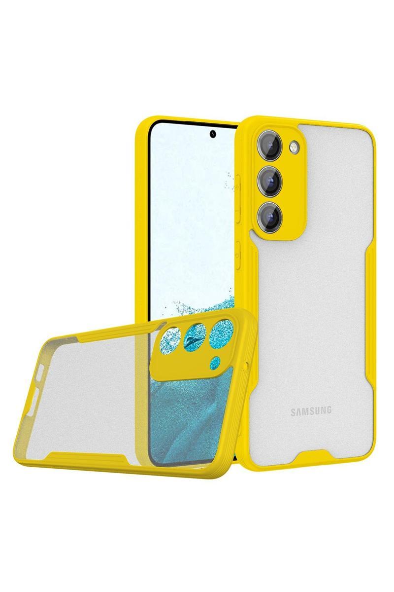 KZY İletişim Samsung Galaxy S23 Kılıf Kamera Korumalı Colorful Silikon Kapak - Sarı