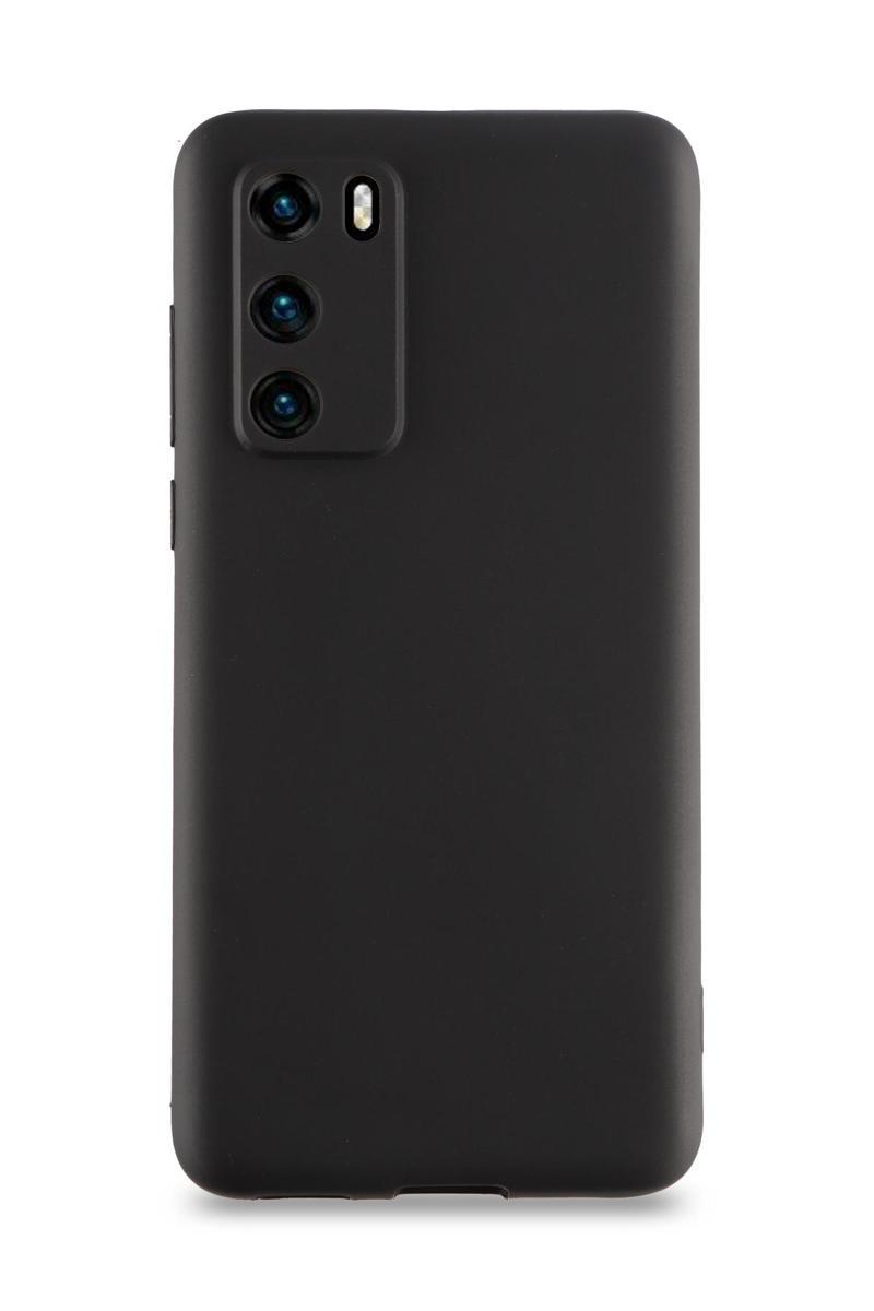 KZY İletişim Huawei P40 Kılıf Kamera Korumalı Premier Silikon Kapak - Siyah