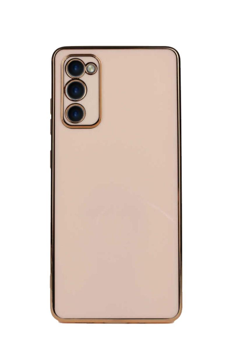 Kılıfmania Samsung Galaxy S20 FE Kapak Kamera Korumalı Lazer Kesim Lüx Silikon Kılıf - Rose Gold