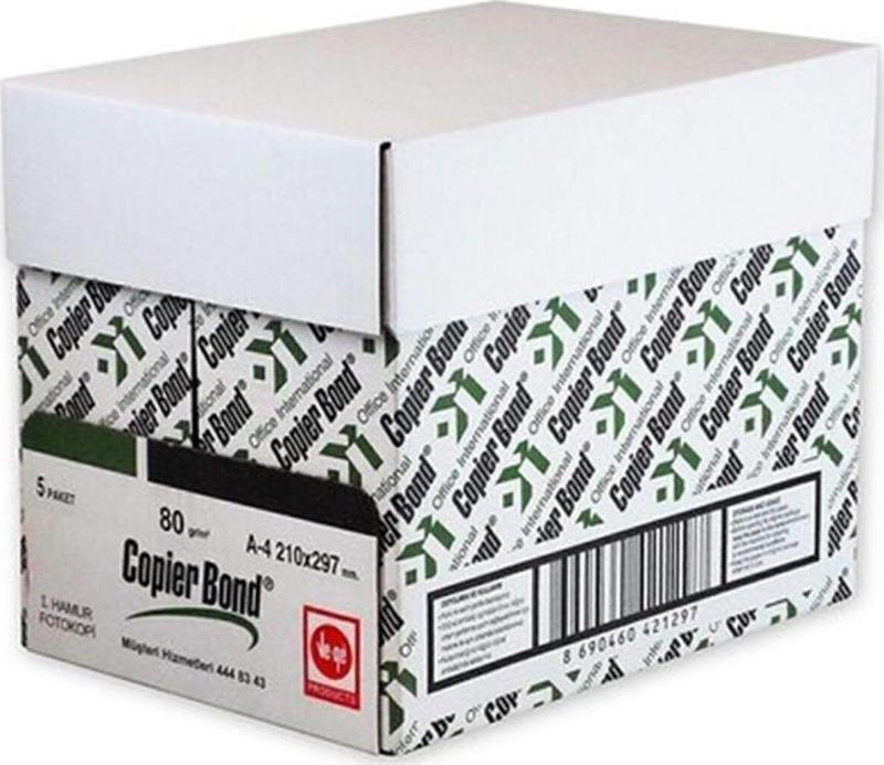 Ve-Ge Fotokopi Kağıdı Copier Bond 2500 Lü A4 80 Gr Beyaz 5 Paket