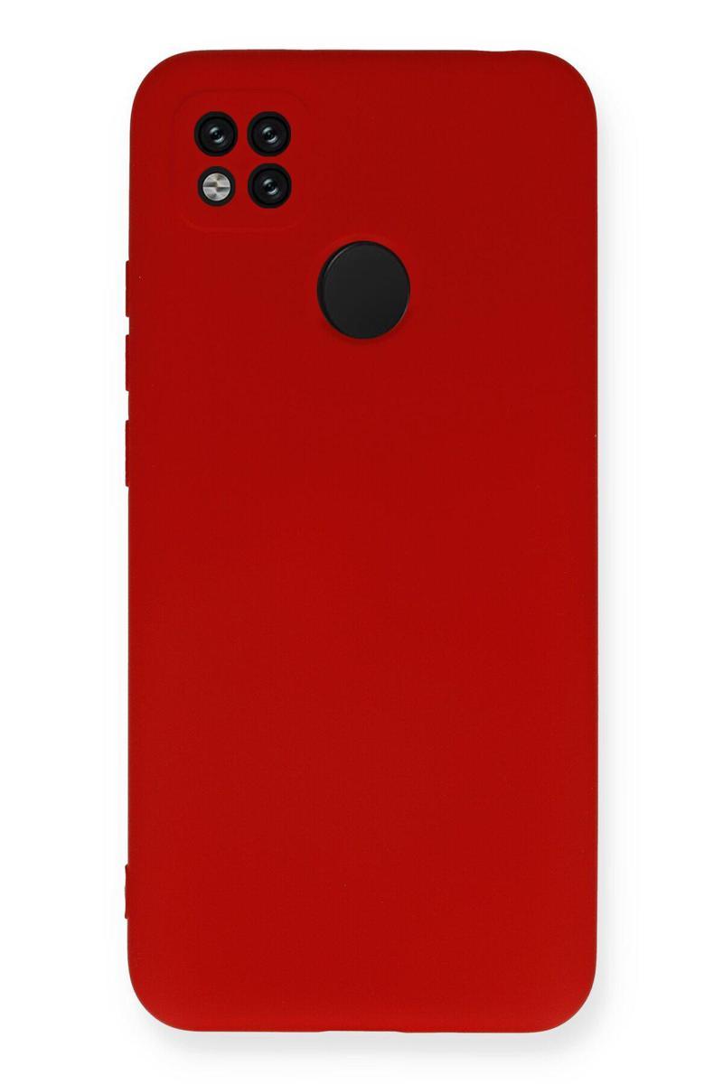 KZY İletişim Xiaomi Redmi 9C Kapak Kamera Korumalı Içi Kadife Lansman Silikon Kılıf - Kırmızı