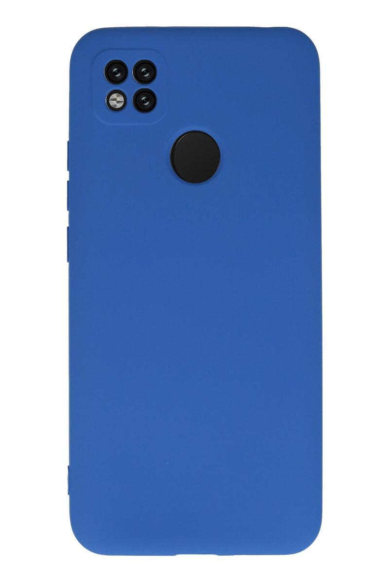 KZY İletişim Xiaomi Redmi 9C Kapak Kamera Korumalı Içi Kadife Lansman Silikon Kılıf - Mavi