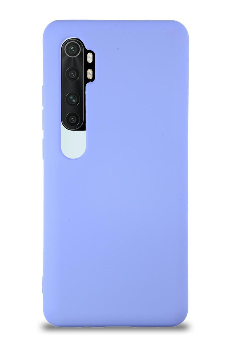 KZY İletişim Xiaomi Mi Note 10 Lite Kapak İçi Kadife Lansman Silikon Kılıf - Lila