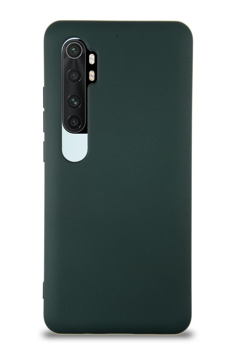 KZY İletişim Xiaomi Mi Note 10 Lite Kapak İçi Kadife Lansman Silikon Kılıf - Yeşil