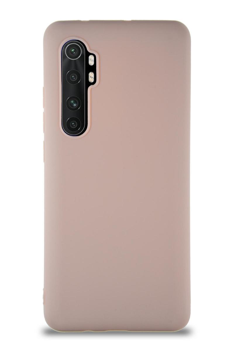 KZY İletişim Xiaomi Mi Note 10 Lite Kılıf Soft Premier Renkli Silikon Kapak - Pudra