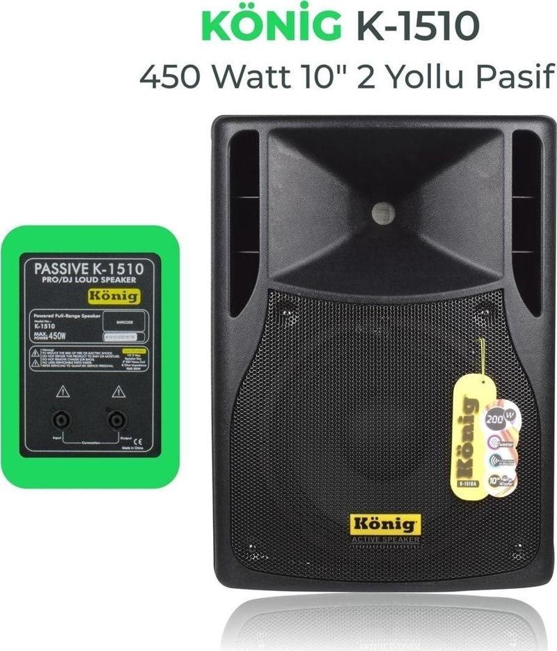 K-1510 450W 10" 2 Yollu Pasif Kolon Duvar Tipi Hoparlör