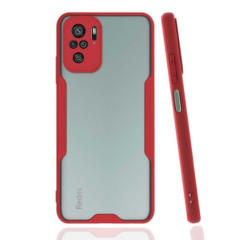 Kılıfmania Xiaomi Poco M5s ile Uyumlu Kılıf Kamera Korumalı Colorful Silikon Kapak - Kırmızı
