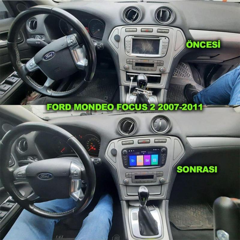 Ford Focus 2 Mondeo 2007-2011 Uyumlu 7 İnç Siyah 2+32 Gb Multimedya