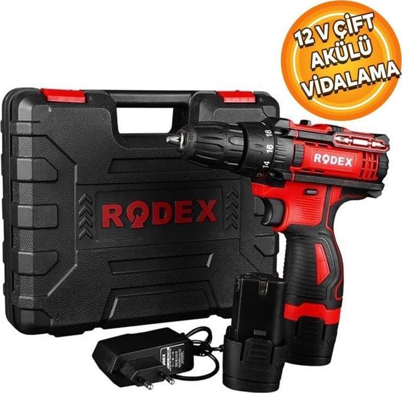 Rdx3321 Şarjlı Akülü Matkap 12 V Çift Akülü Vidalama