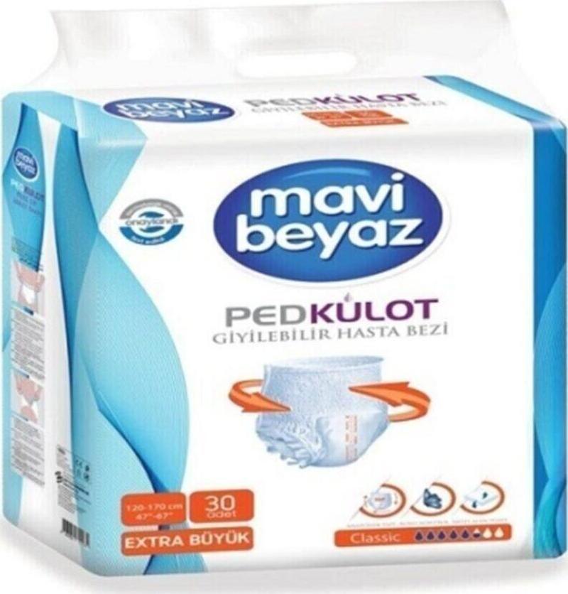 Ped Külot Yetişkin Hasta Bezi Extra Büyük Boy Xlarge 1 Paket 30 Adet