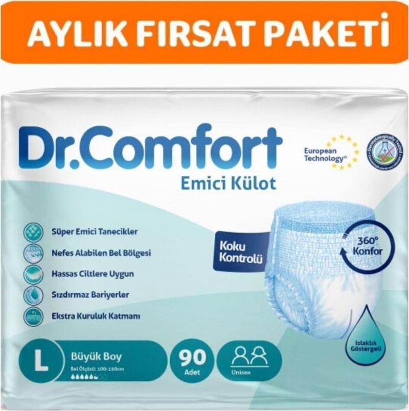 Yetişkin Emici Külot Large 30'Lu 3 Paket 90 Adet