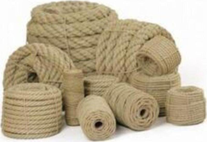 6 Mm 50 Metre Jüt Halat Ip Dekoratif Hasır Ip Kendir Halat