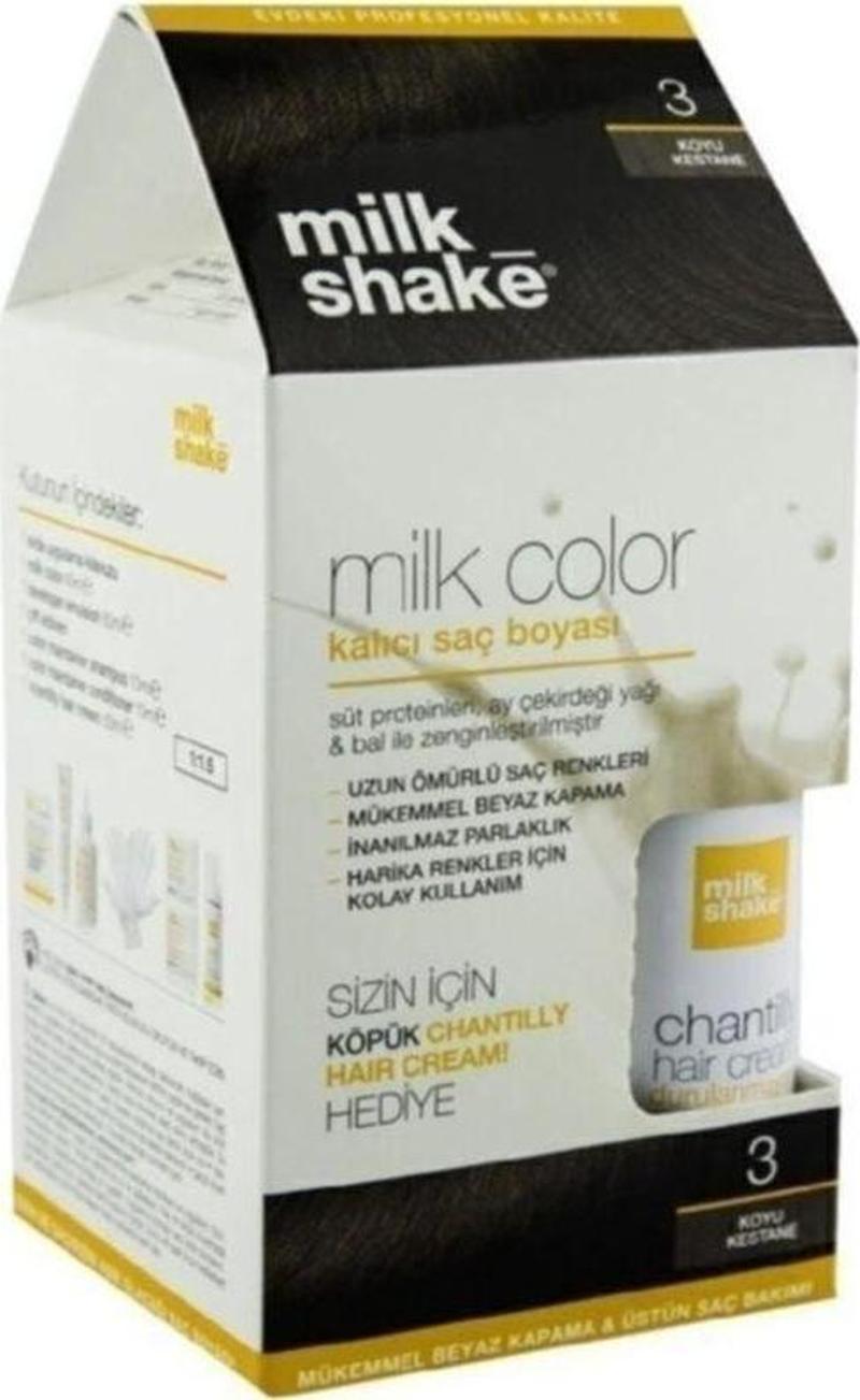 Milk Shake 3 Koyu Kestane + Hair Cream 50Ml Set idefix