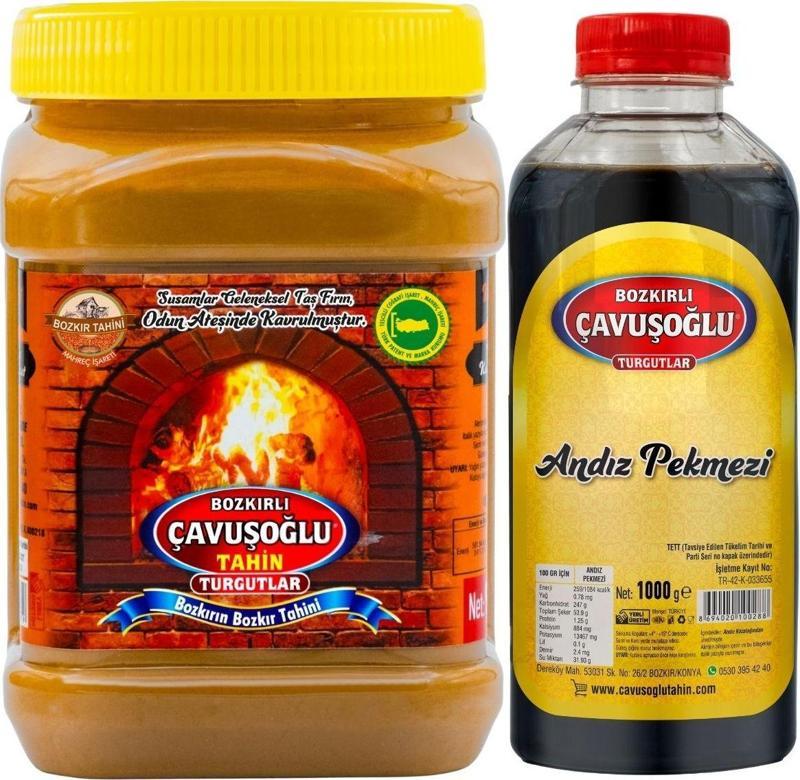 Odun Ateşinde Kepekli Bozkır Tahini 930G + Andız Pekmezi 1000G