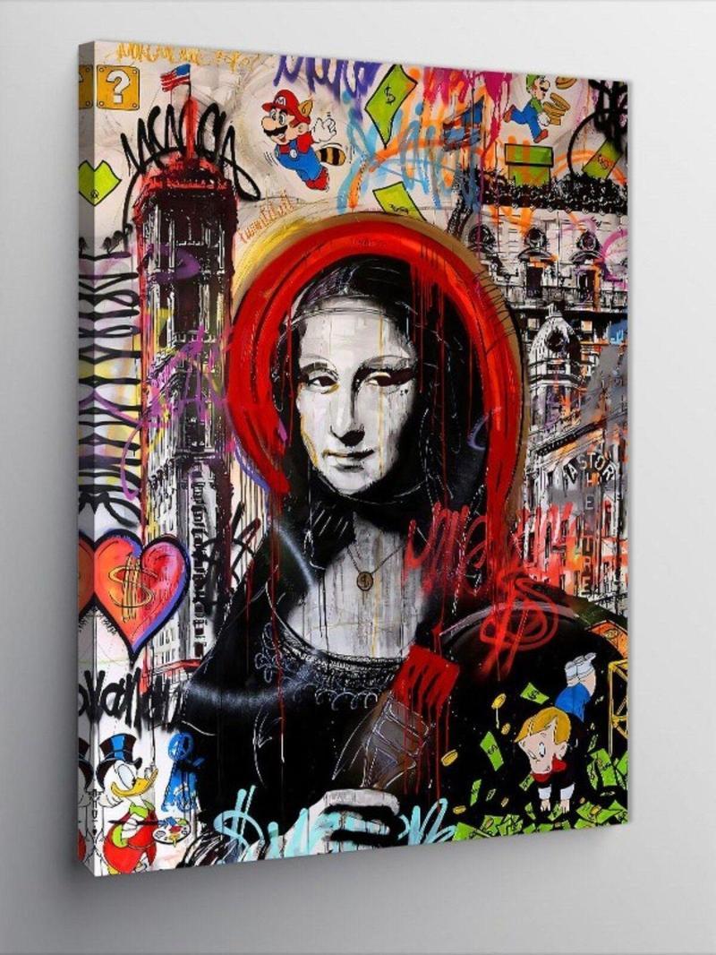 Kanvas Tablo Mona Lisa Pop Art