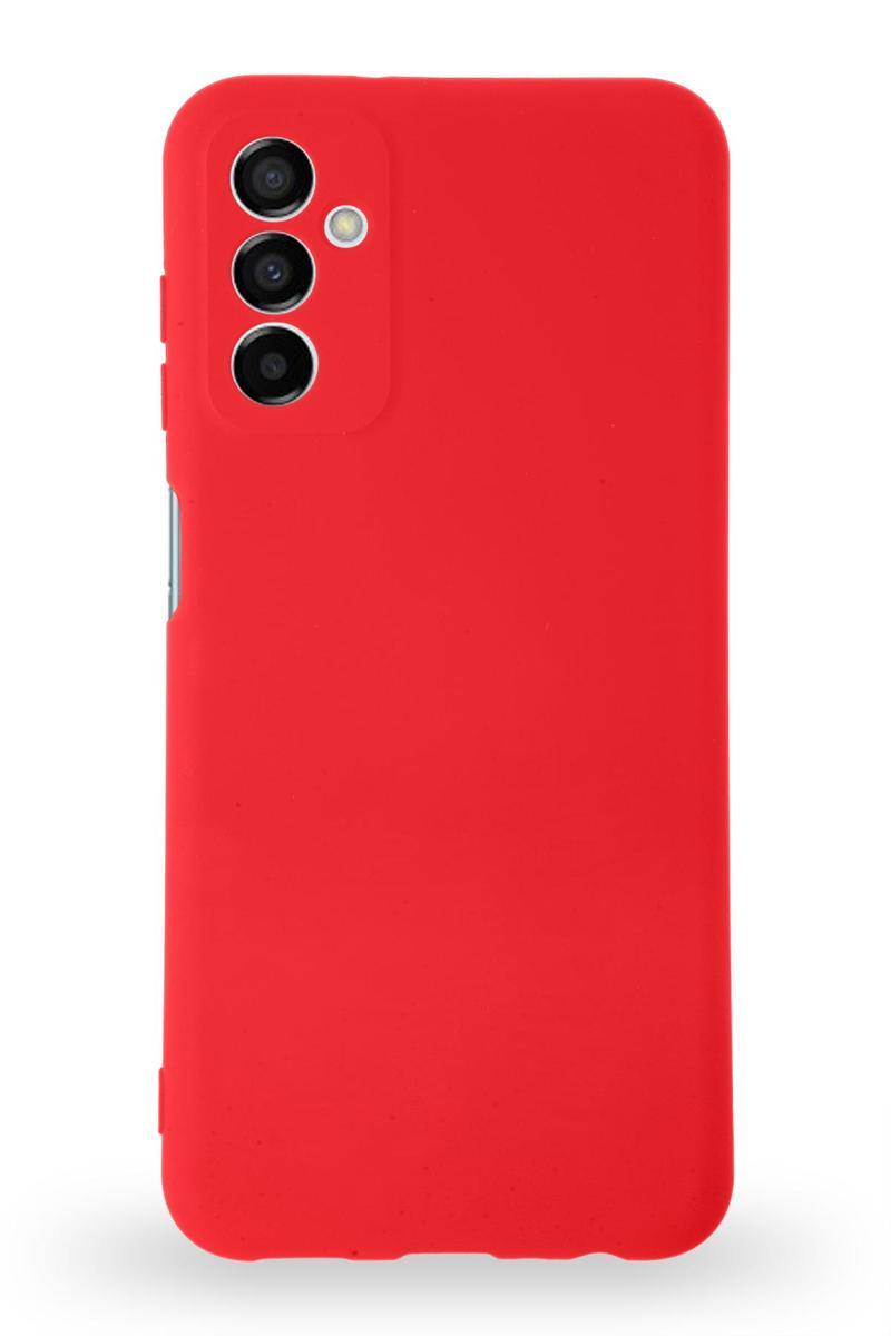KZY İletişim Samsung Galaxy A04S Kapak İçi Kadife Kamera Korumalı Lansman Silikon Kılıf - Kırmızı
